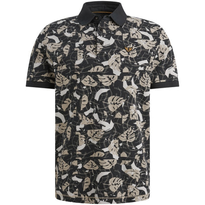 Polo allover print - blauw