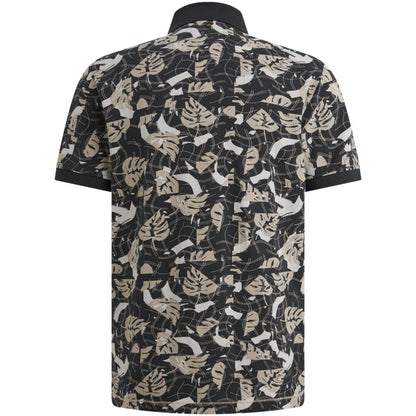 Polo allover print - blauw