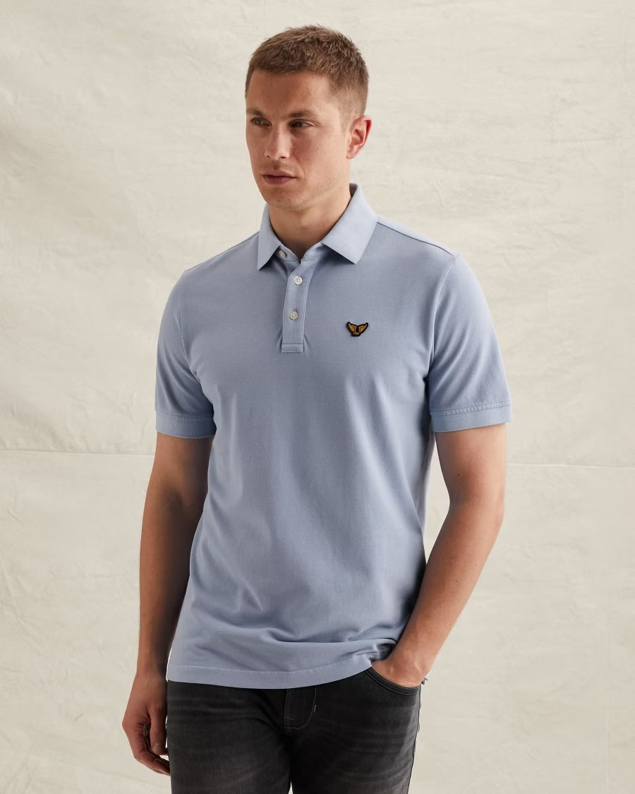 Polo met tailwing logo - hydrangea