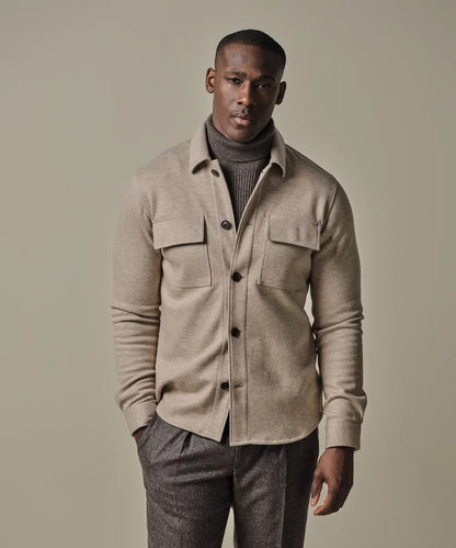 Overshirt  wool knitted - beige