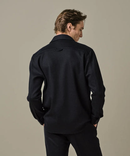 Overshirt  wool knitted - navyblauw