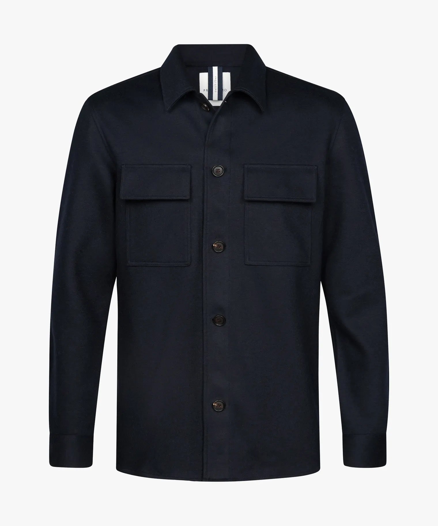 Overshirt  wool knitted - navyblauw