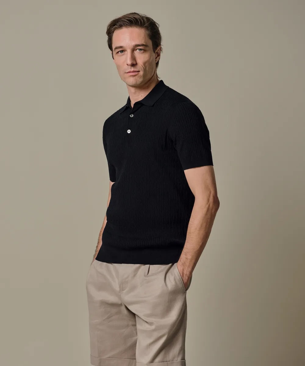 Polo luxury basic - blauw