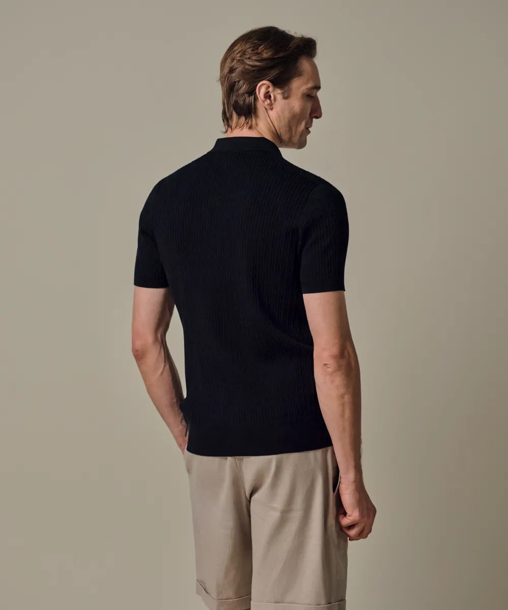 Polo luxury basic - blauw