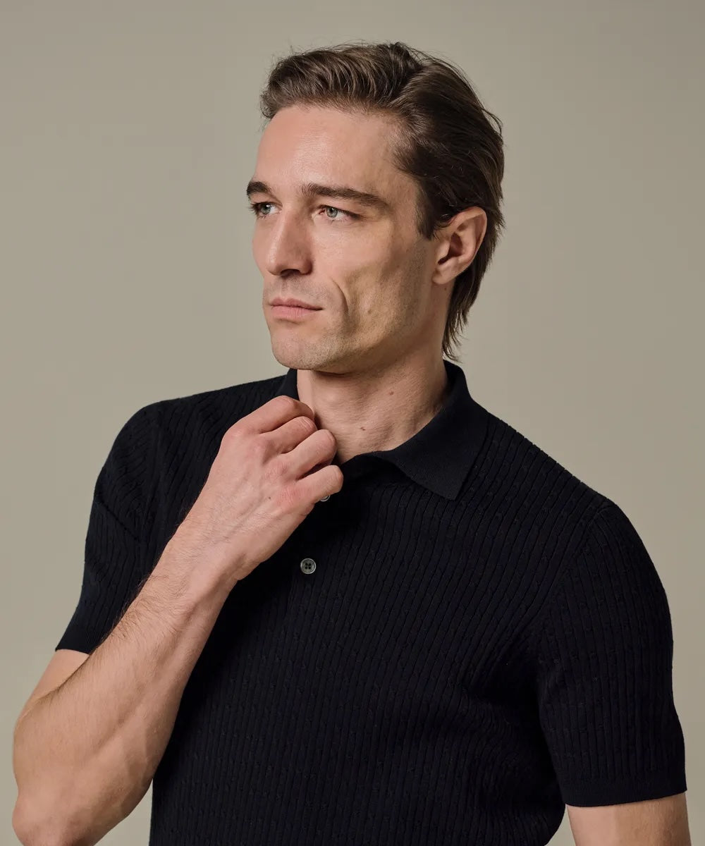 Polo luxury basic - blauw