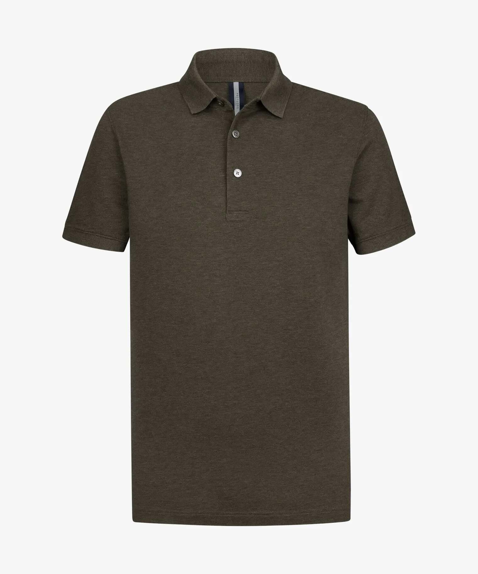 Polo stretch pique - bruin