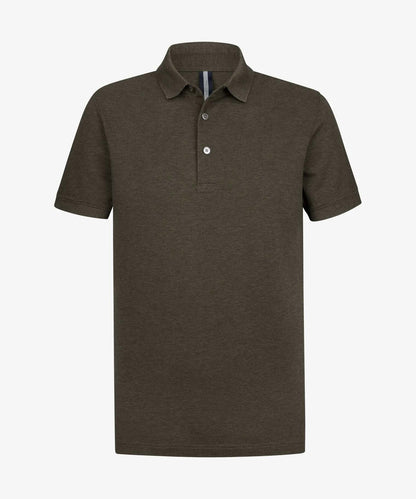 Polo stretch pique - bruin