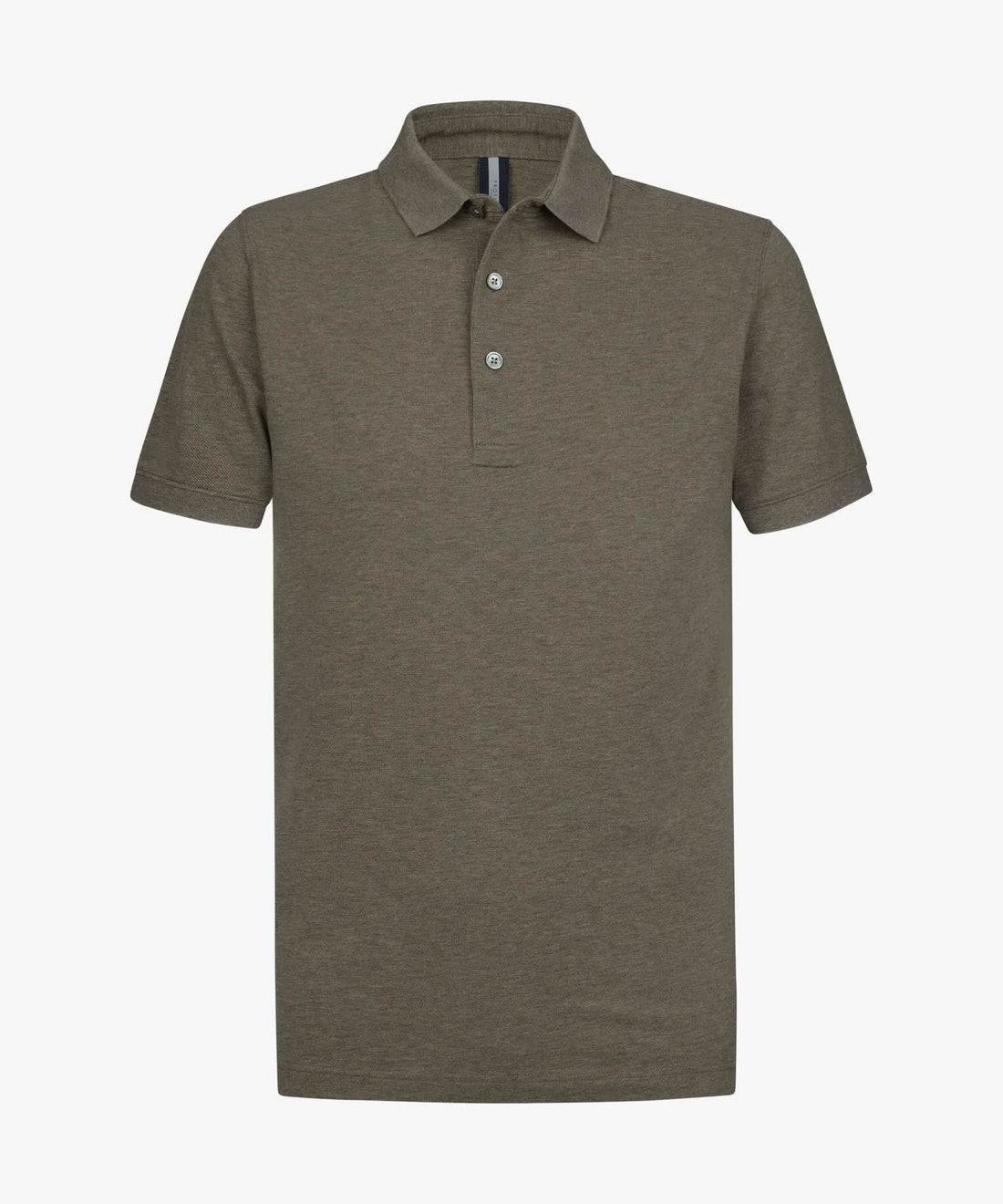 Polo stretch pique - lichtbruin