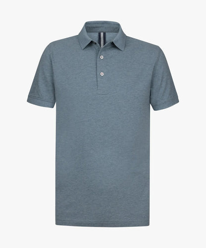 Polo stretch pique - blauw