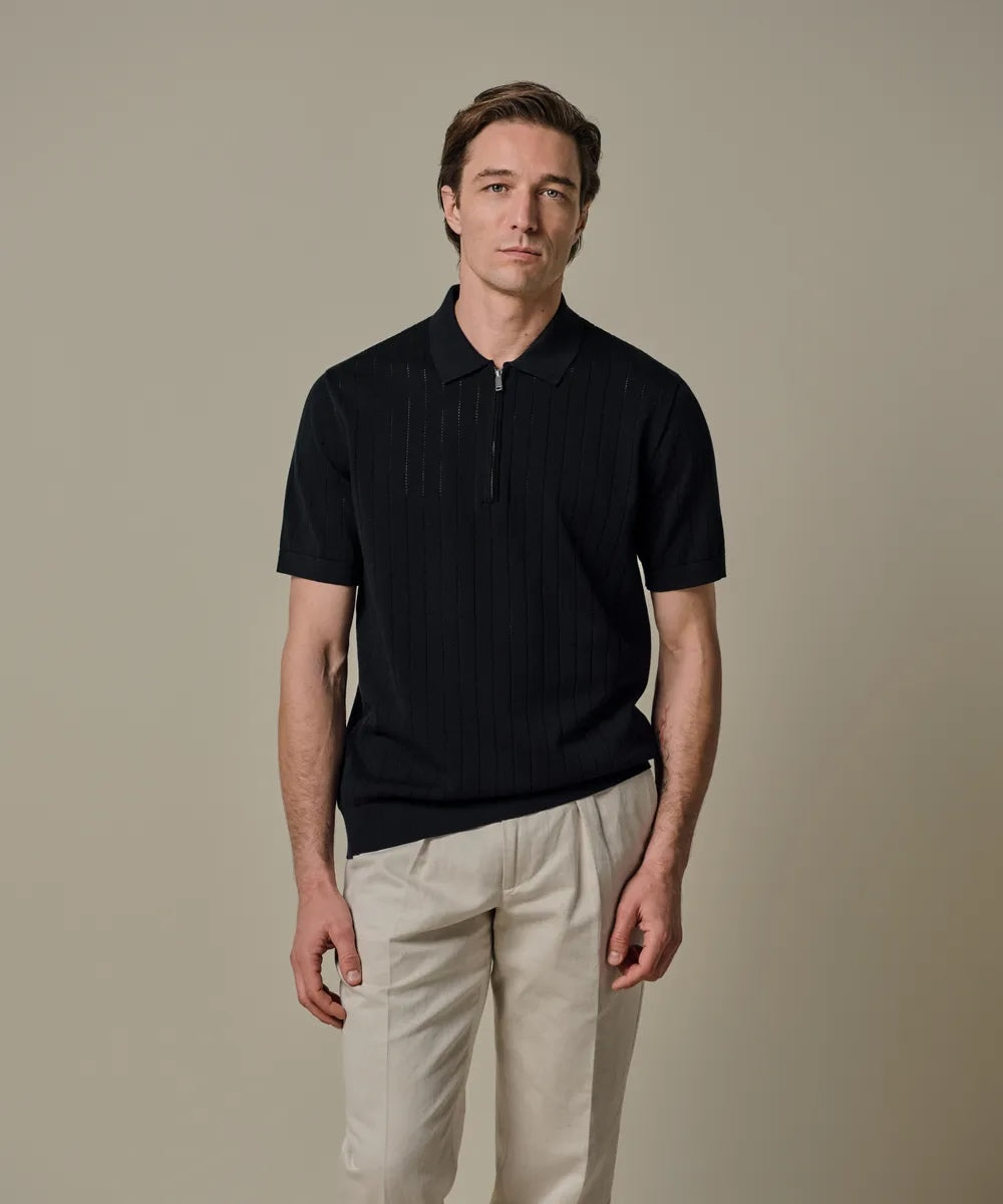 Polo quarter zip - navy