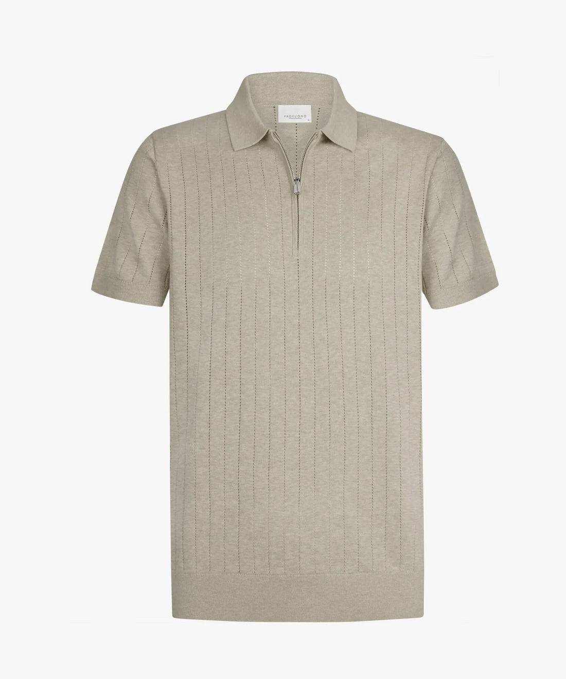 Polo quarter zip - beige