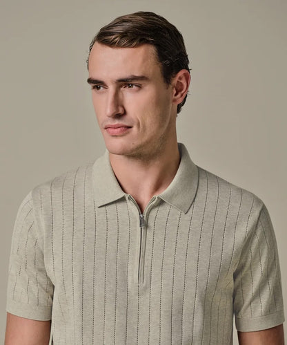 Polo quarter zip - beige