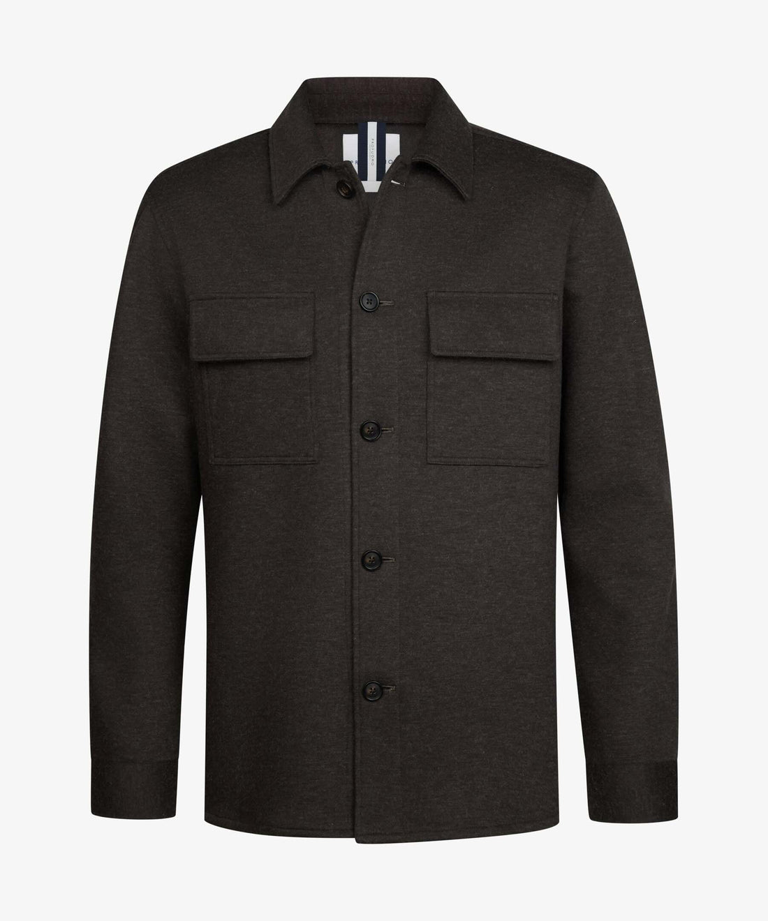 Overshirt knitted - donkerbruin
