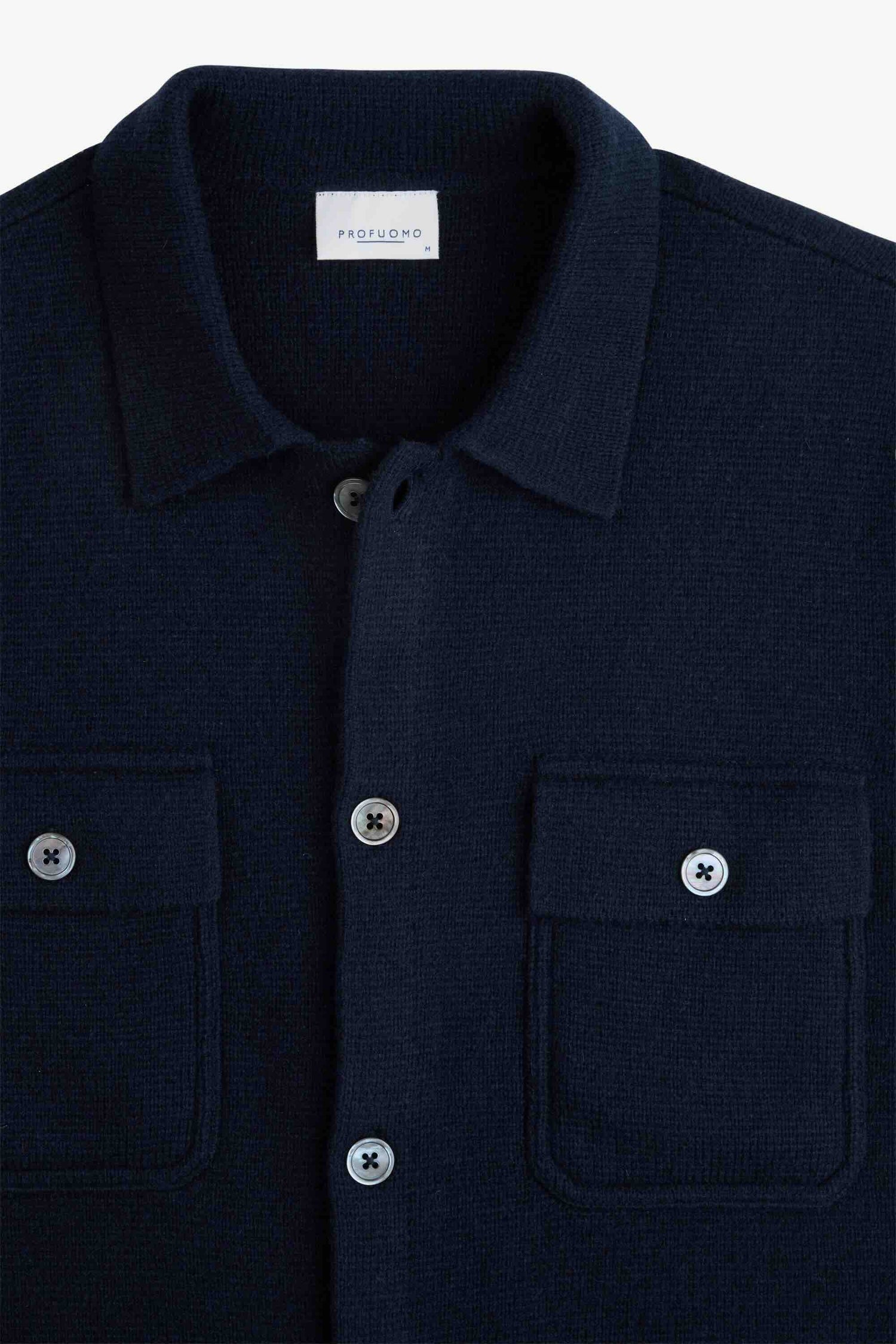Overshirt merino wol - navy