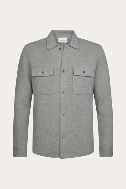 Overshirt merino wol - grijs