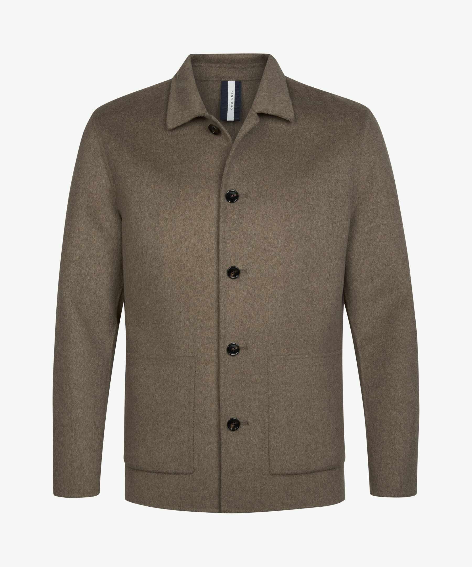 Overshirt wol - bruin