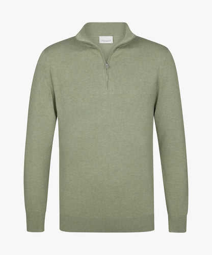 Trui quarter zip - groen