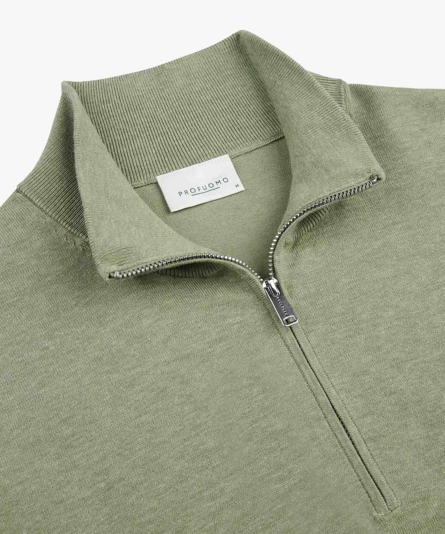Trui quarter zip - groen