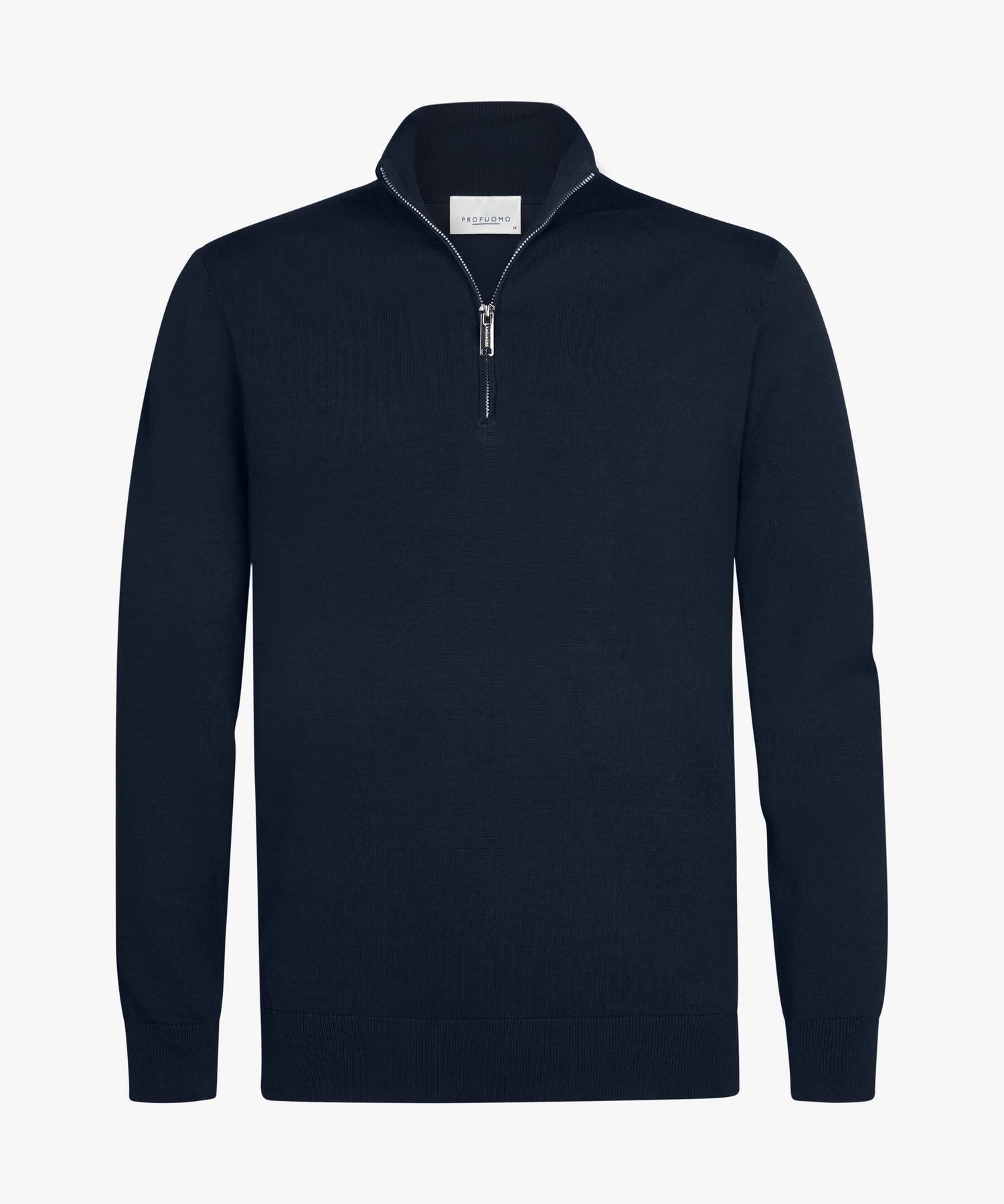 Trui luxury basic half zip - donkerblauw