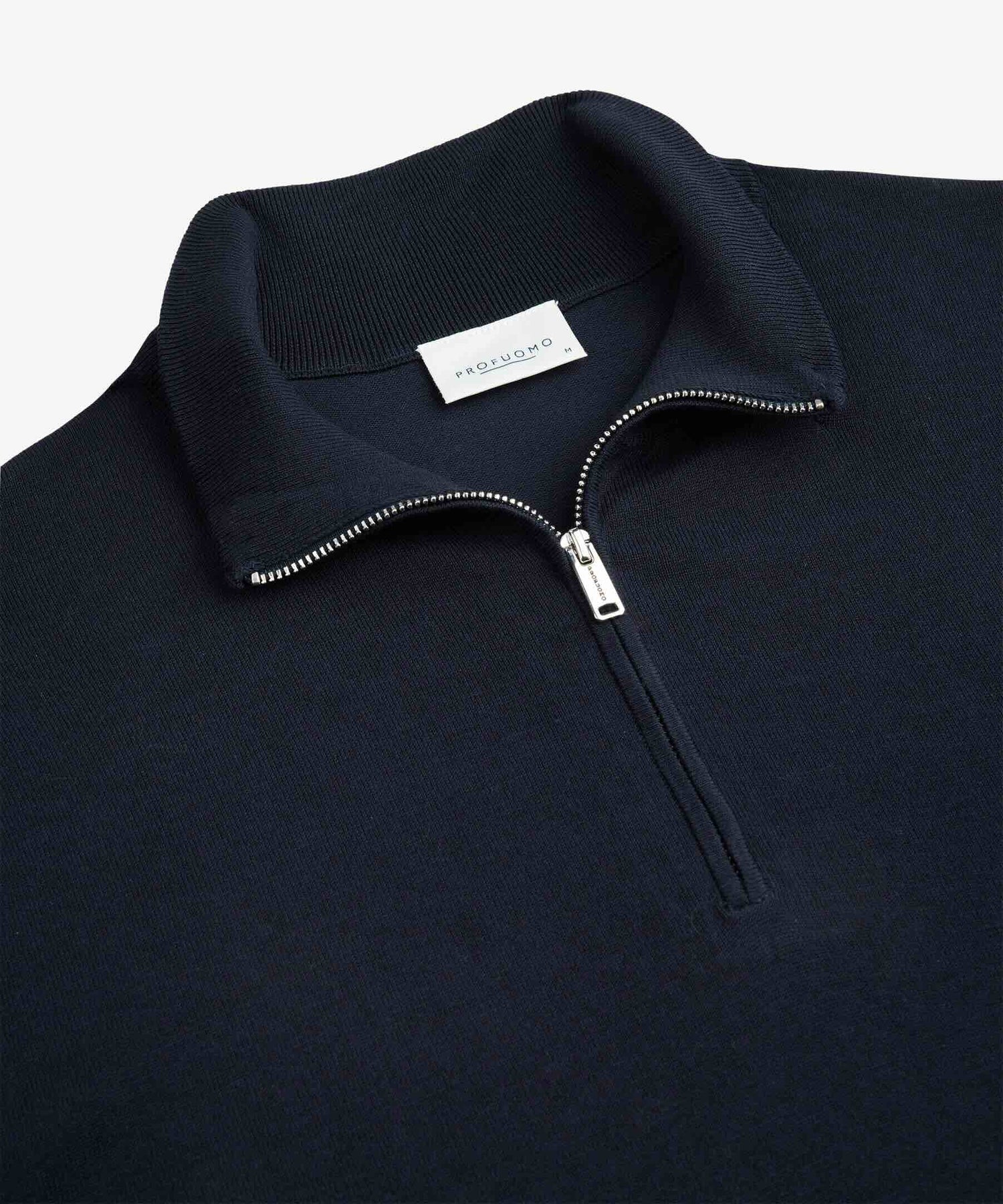 Trui luxury basic half zip - donkerblauw