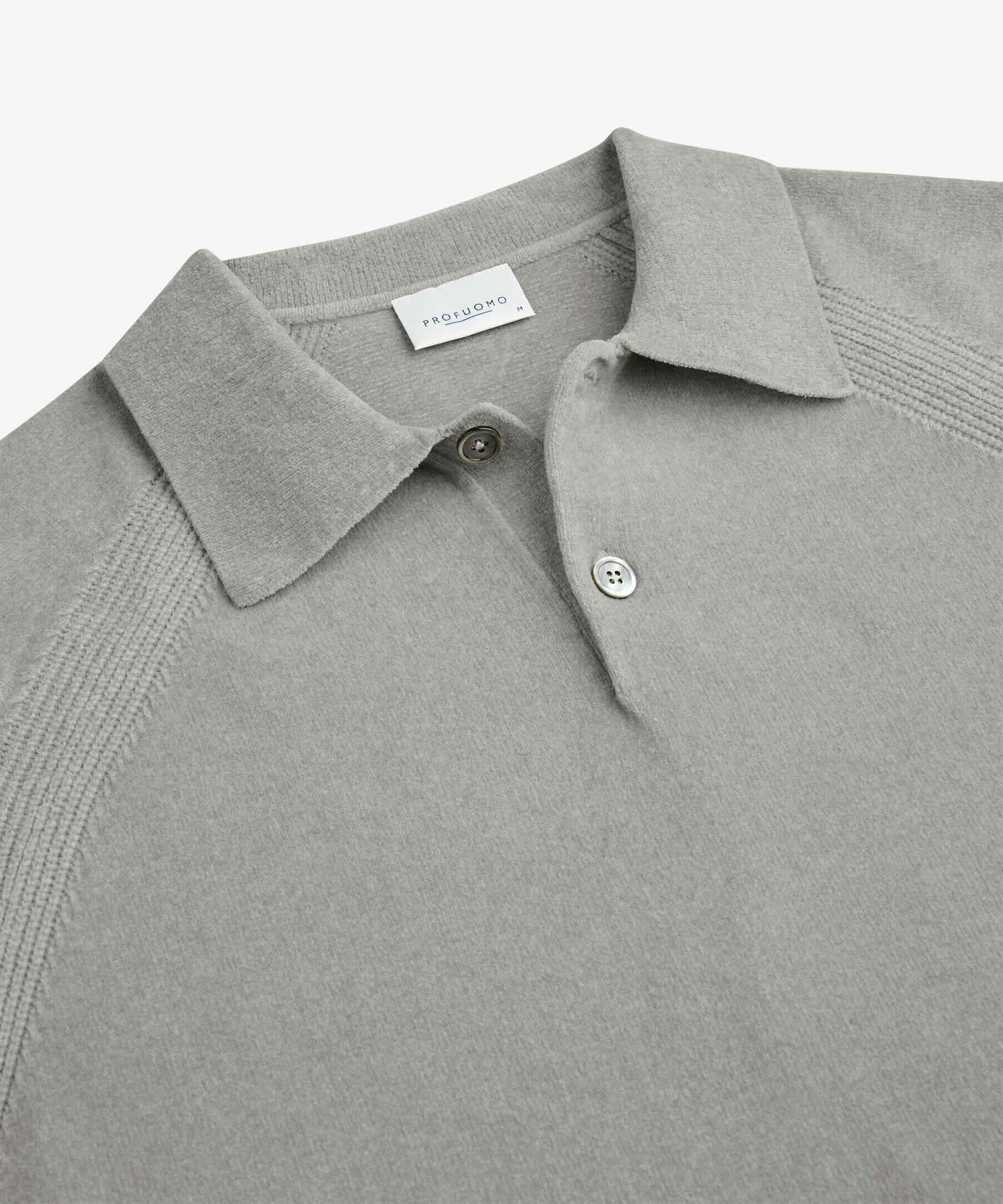 Trui chenille polokraag - grijs