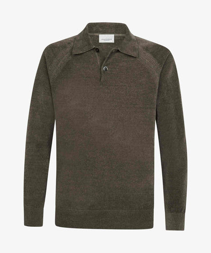Trui chenille polokraag - bruin