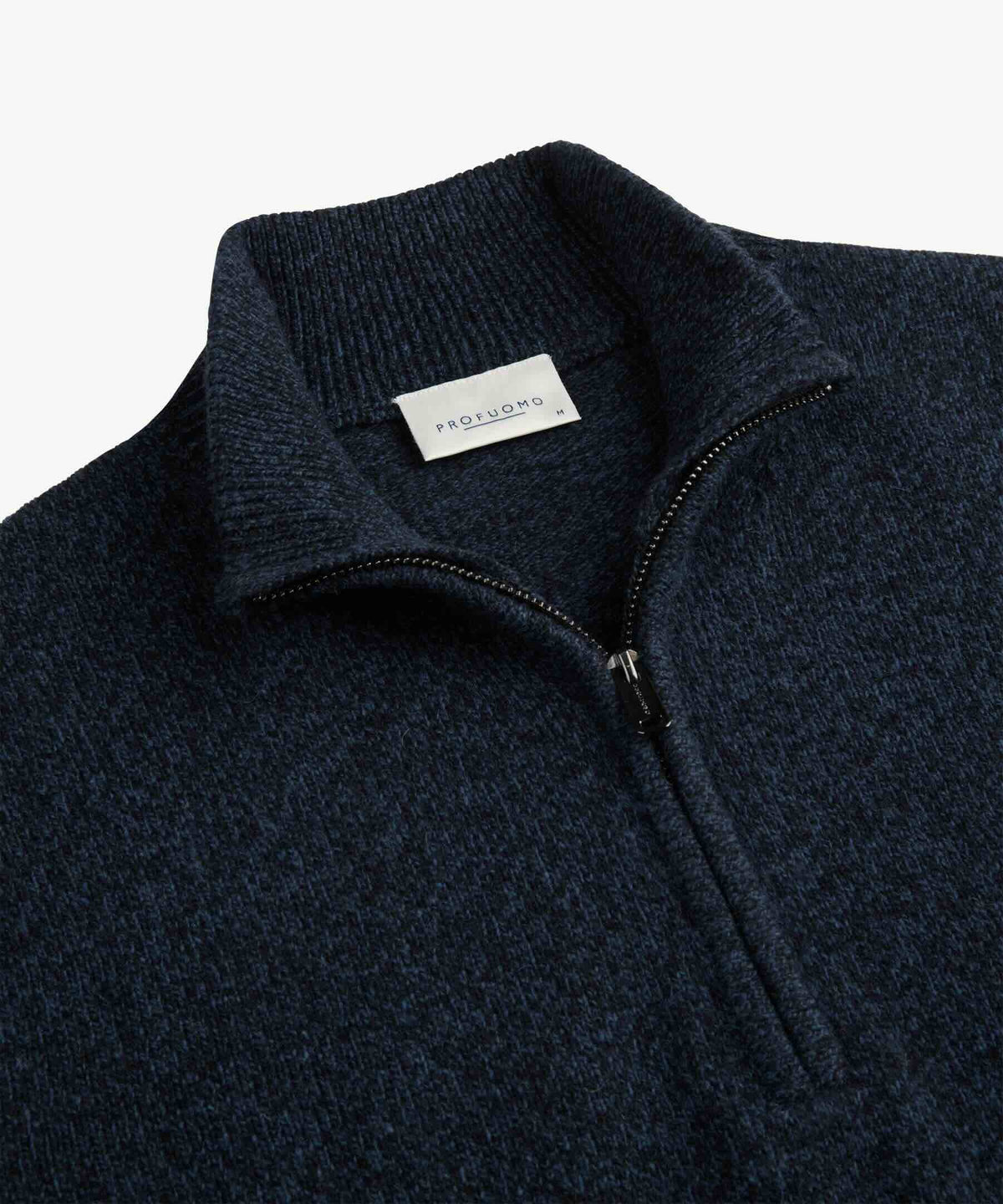 Trui two-tone halfzip - blauw