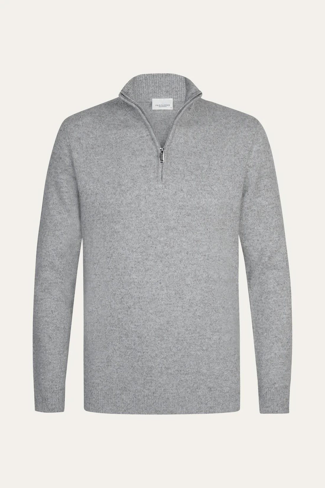 Trui two-tone halfzip - grijs