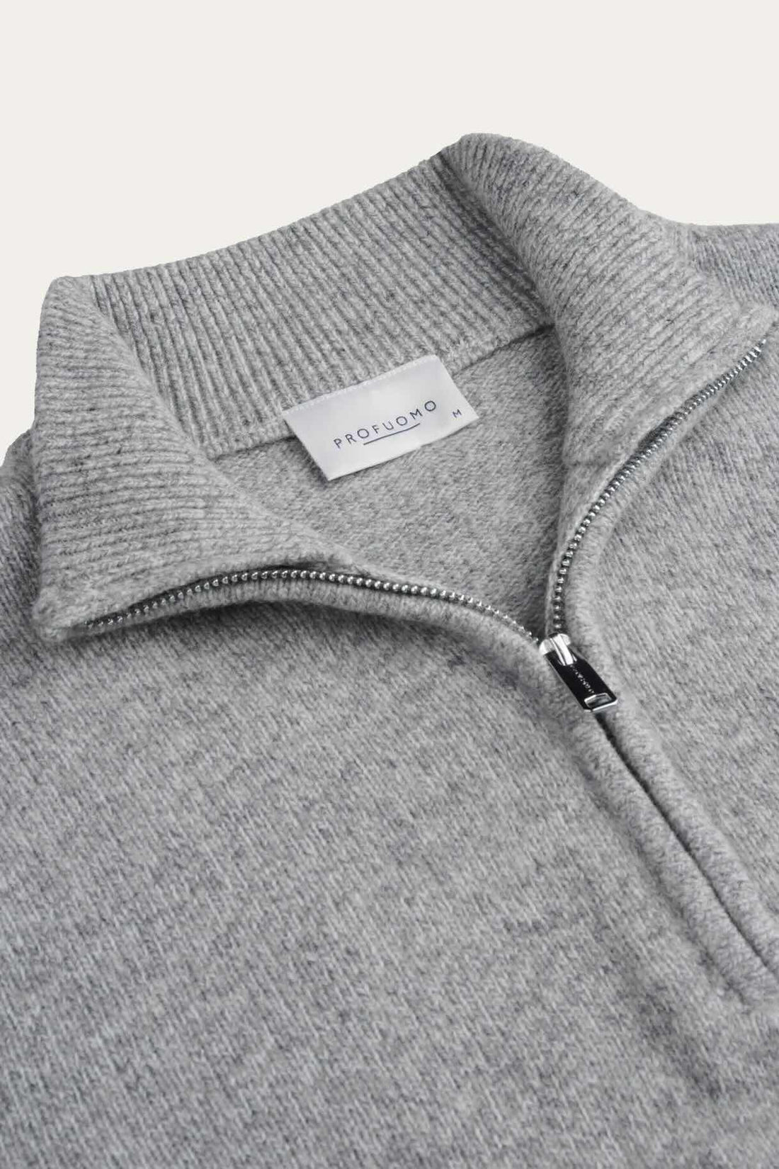 Trui two-tone halfzip - grijs