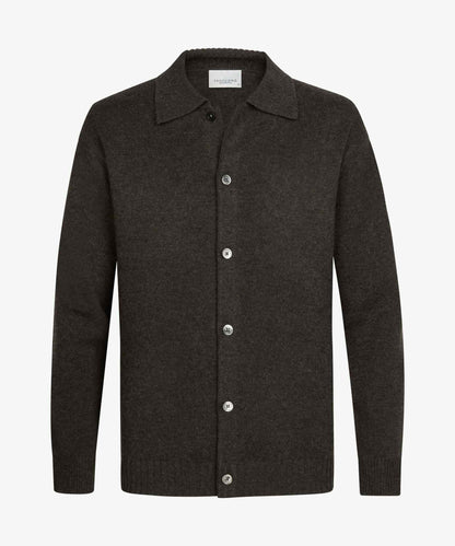 Vest met knoopsluiting - bruin
