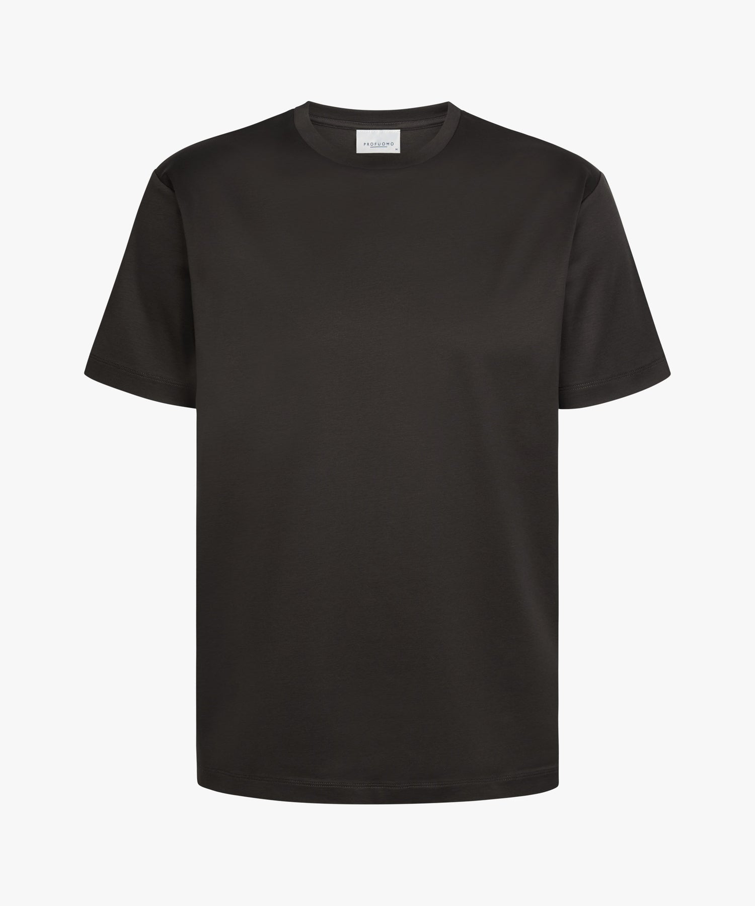 T-shirt pima katoen - donkerbruin