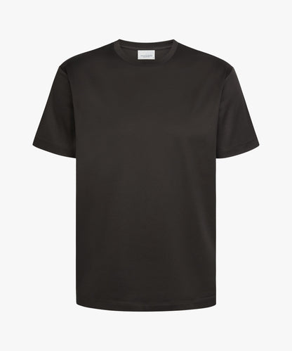 T-shirt pima katoen - donkerbruin