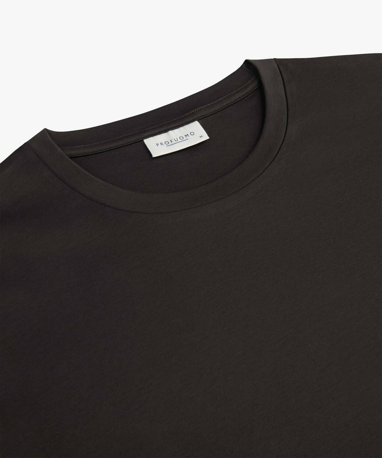 T-shirt pima katoen - donkerbruin