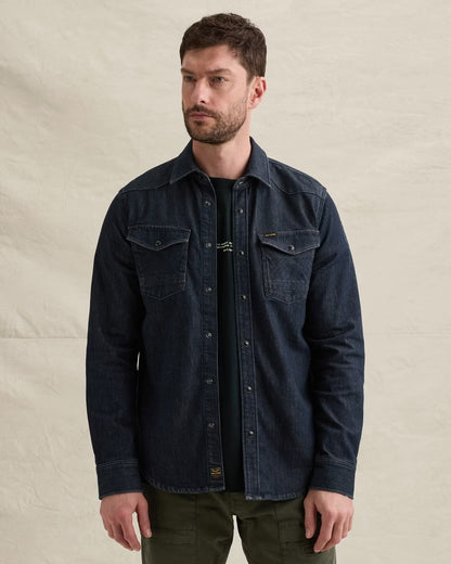 Overhemd denim - blauw