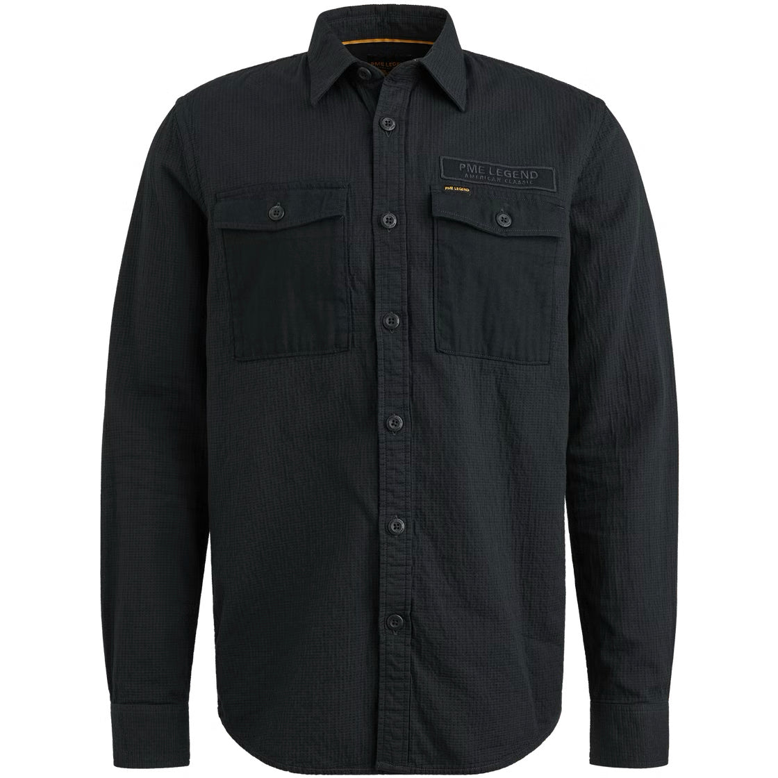 Overhemd poplin met borstzakken - blauw