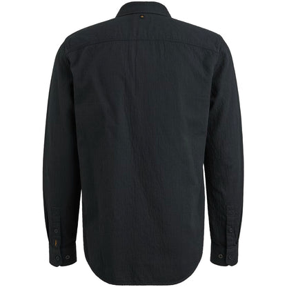 Overhemd poplin met borstzakken - blauw