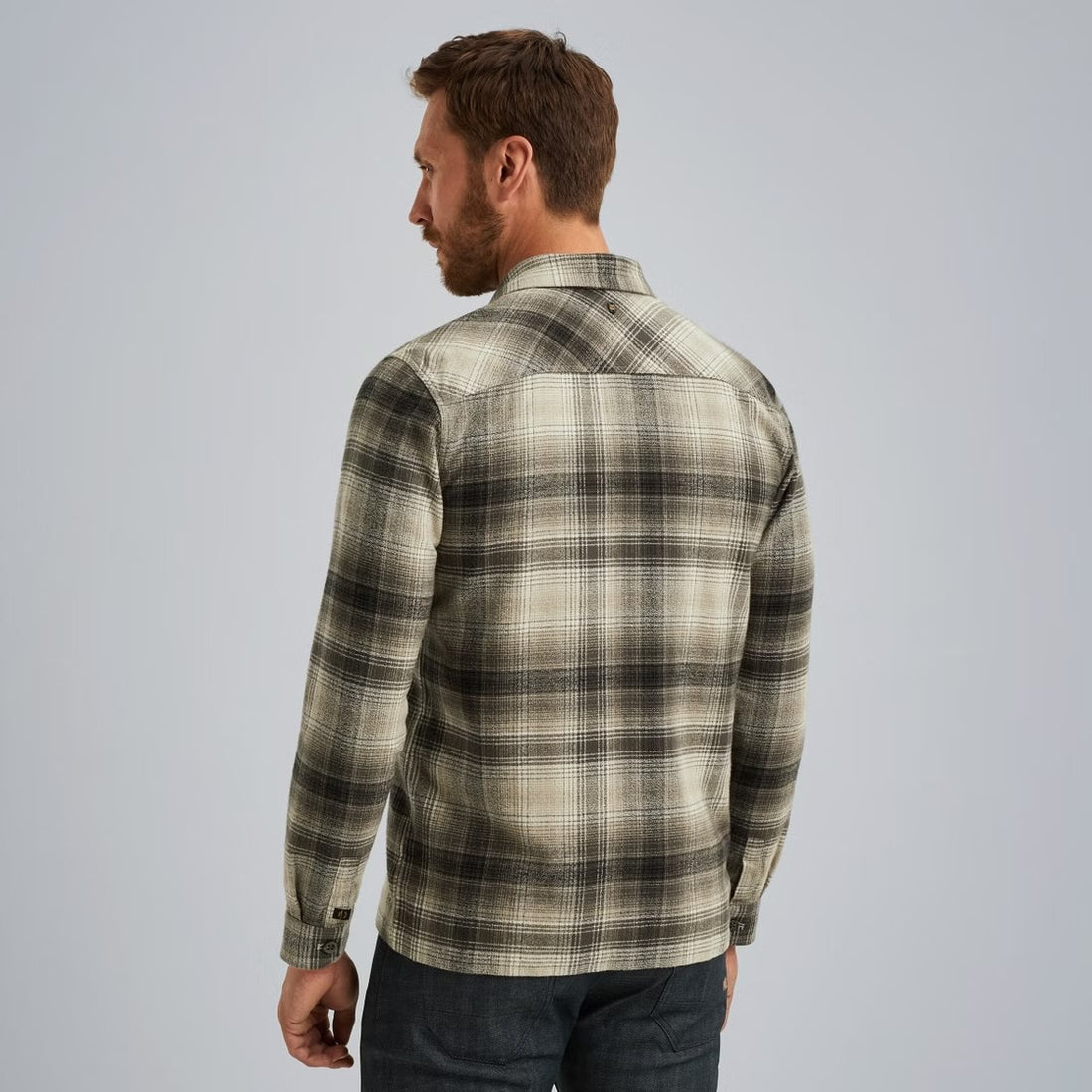 Overshirt geruit - beige