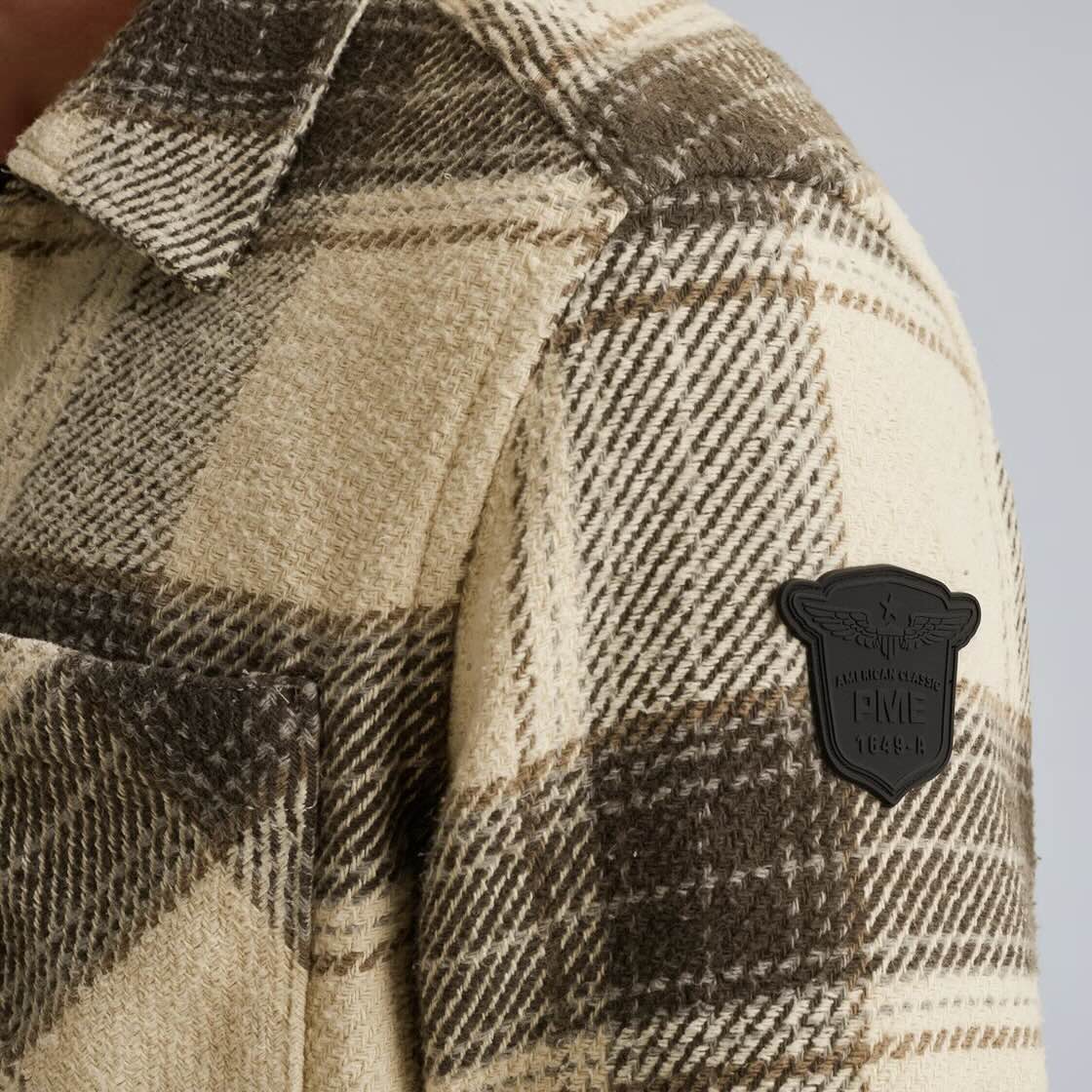Overshirt geruit - beige