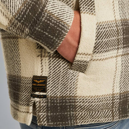 Overshirt geruit - beige