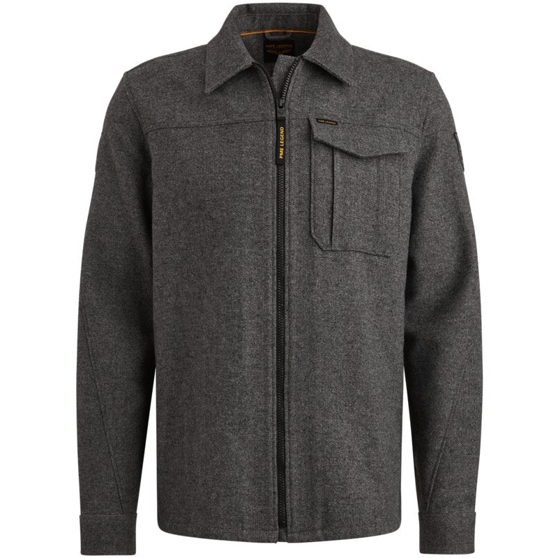 Overshirt met rits - grijs