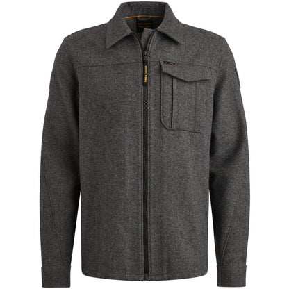 Overshirt met rits - grijs