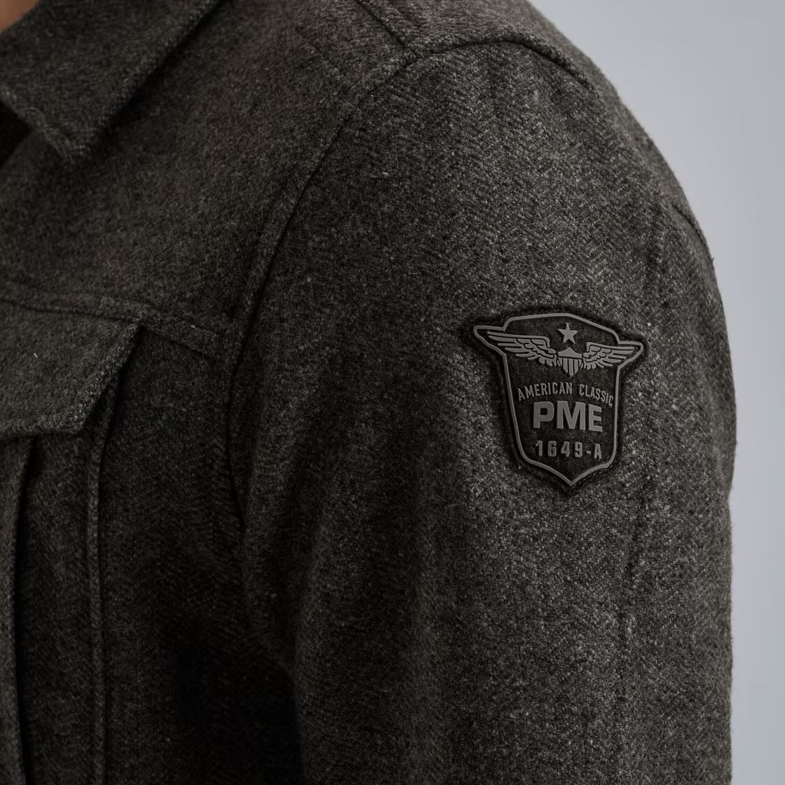 Overshirt met rits - grijs