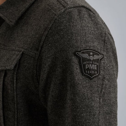 Overshirt met rits - grijs