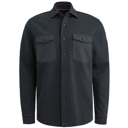 Overshirt met borstzakken - blauw
