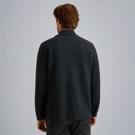 Overshirt met borstzakken - blauw