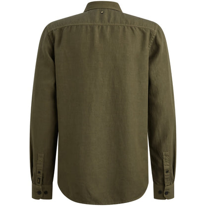 Overhemd katoen/linnen - groen