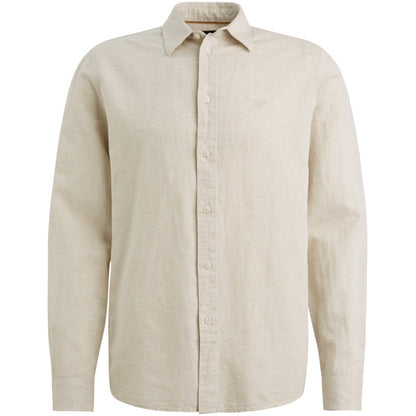 Overhemd katoen linnen - beige