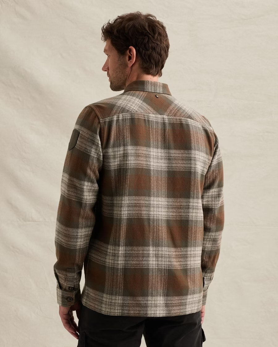 Overshirt met borstzakken - cappuccino