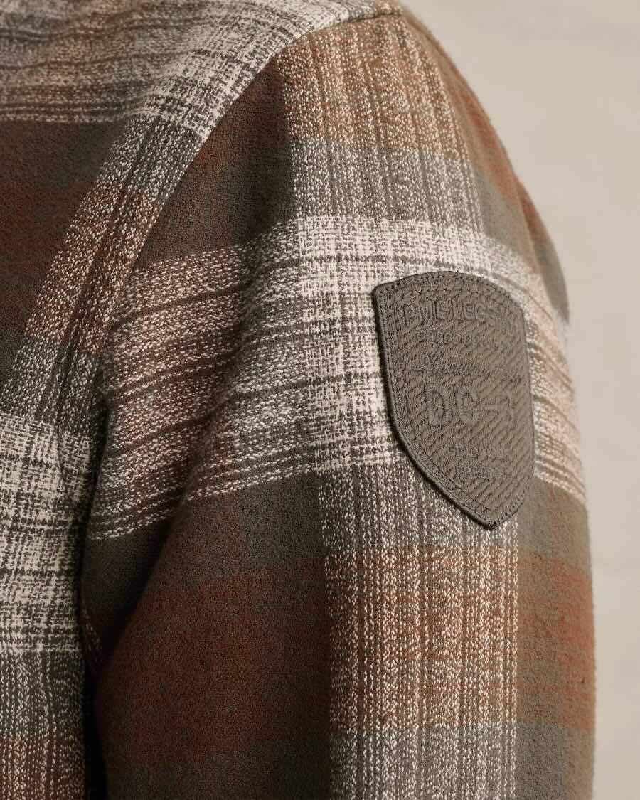 Overshirt met borstzakken - cappuccino