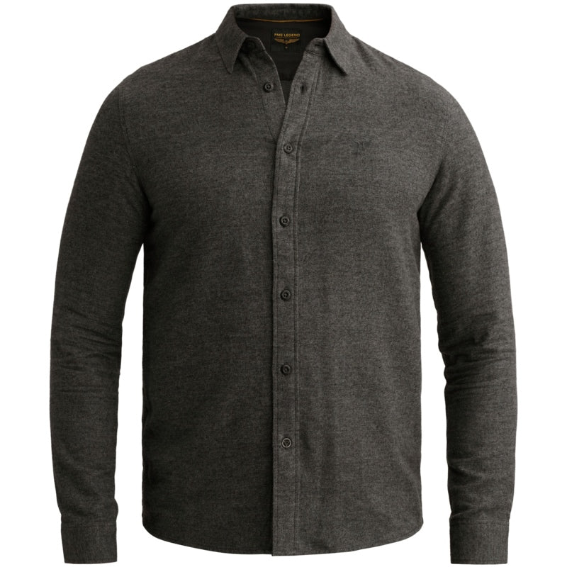 Overhemd met geborduurd logo - jet black